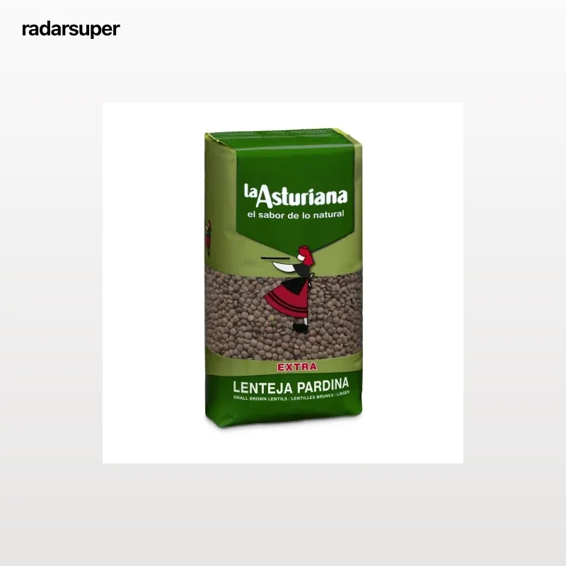 Lenteja pardina categoría extra La Asturiana 1 kg.