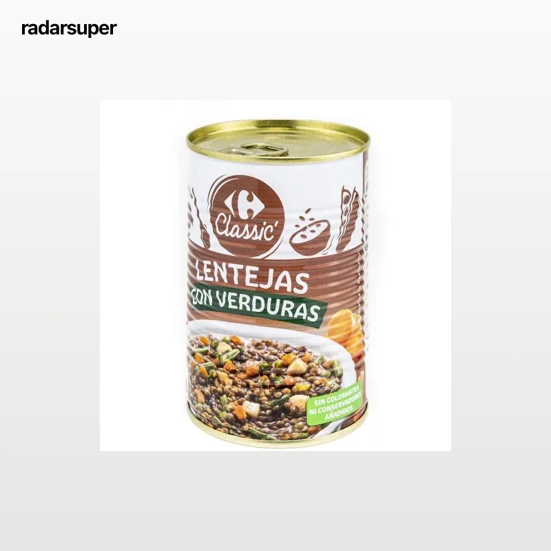 Lentejas con verduras Classic Carrefour 430 g.