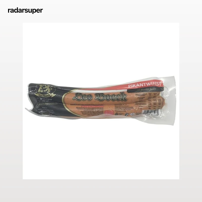 LEO BOECK Salchichas de cerdo cocidas en tripa natural, picantes, tipo Pikanwurst LEO BOECK 2 uds.