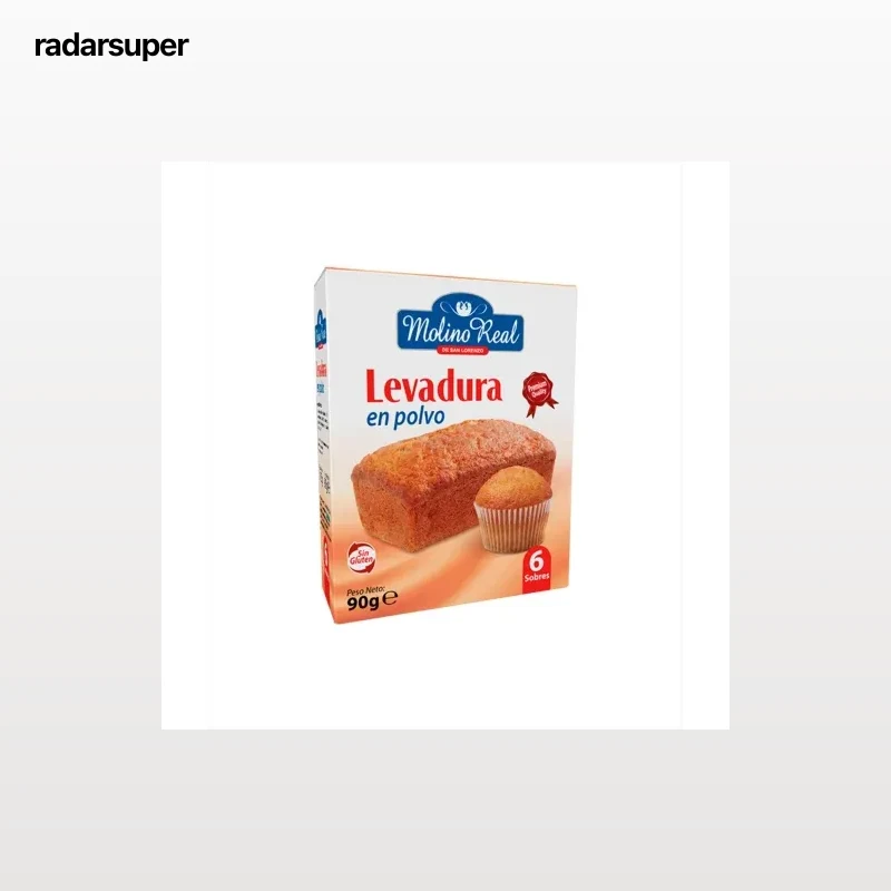Levadura en polvo Molino Real sin gluten 90 g.