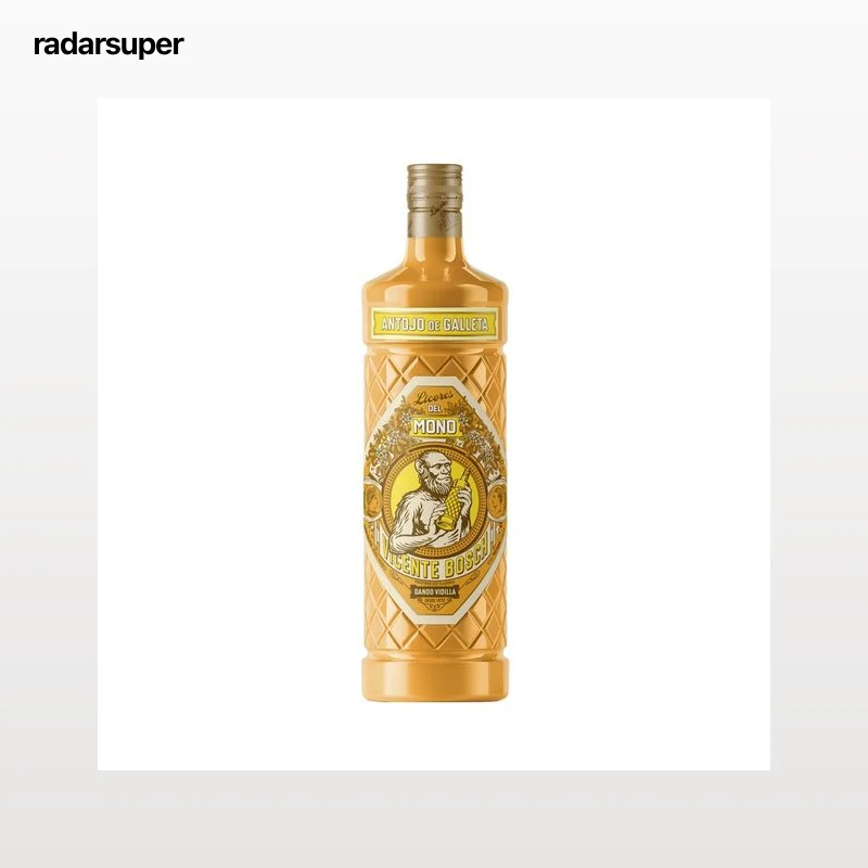 LICOR DEL MONO Antojo de galleta Licor con sabor a galleta tostada y caramelo botella 70 cl.