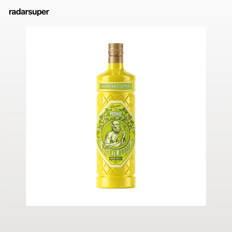 LICOR DEL MONO Licor cítrico verbena de limón botella 70 cl.