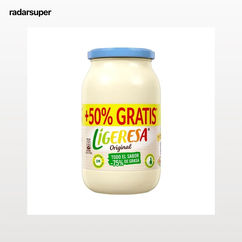 LIGERESA Salsa mayonesa light frasco 415 + 10 ml.