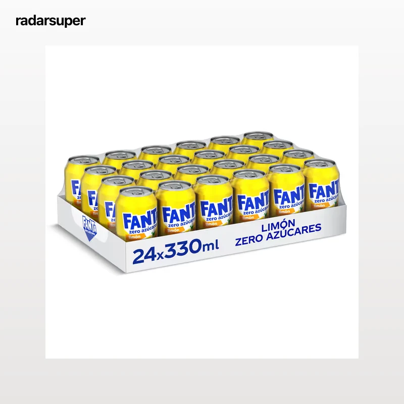 Fanta de limón zero pack 24 x 330 ml