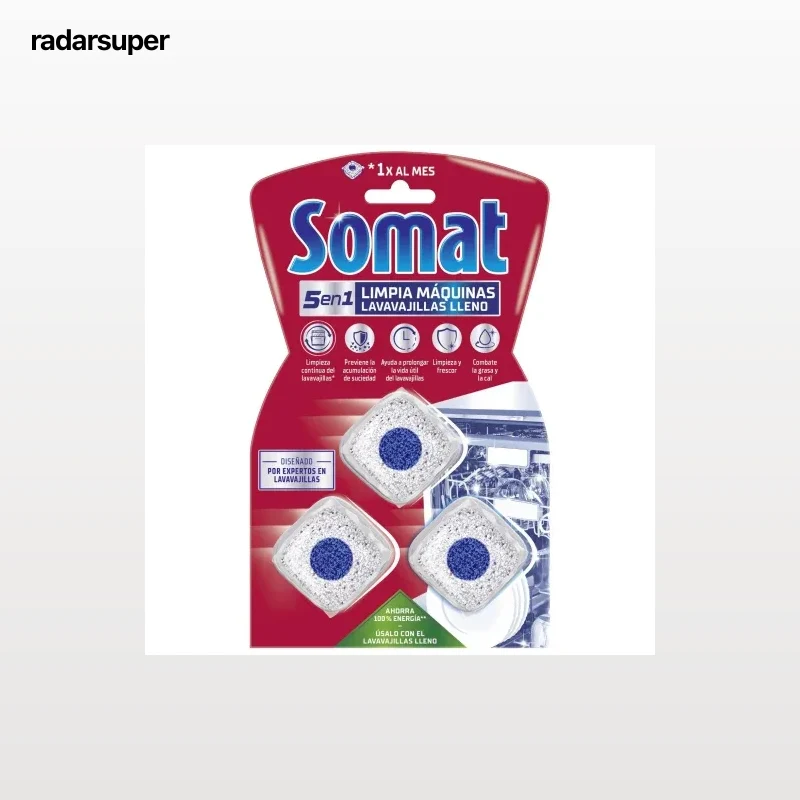 Limpia máquinas lavavajillas antical Somat 3 ud.