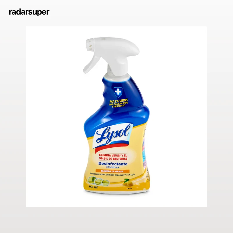 Limpiador desinfectante cocina frescor limón Lysol spray 750 ml