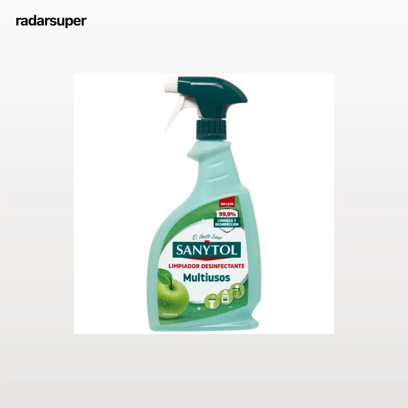 Limpiador desinfectante multiusos manzana sin lejía Sanytol 750 ml.