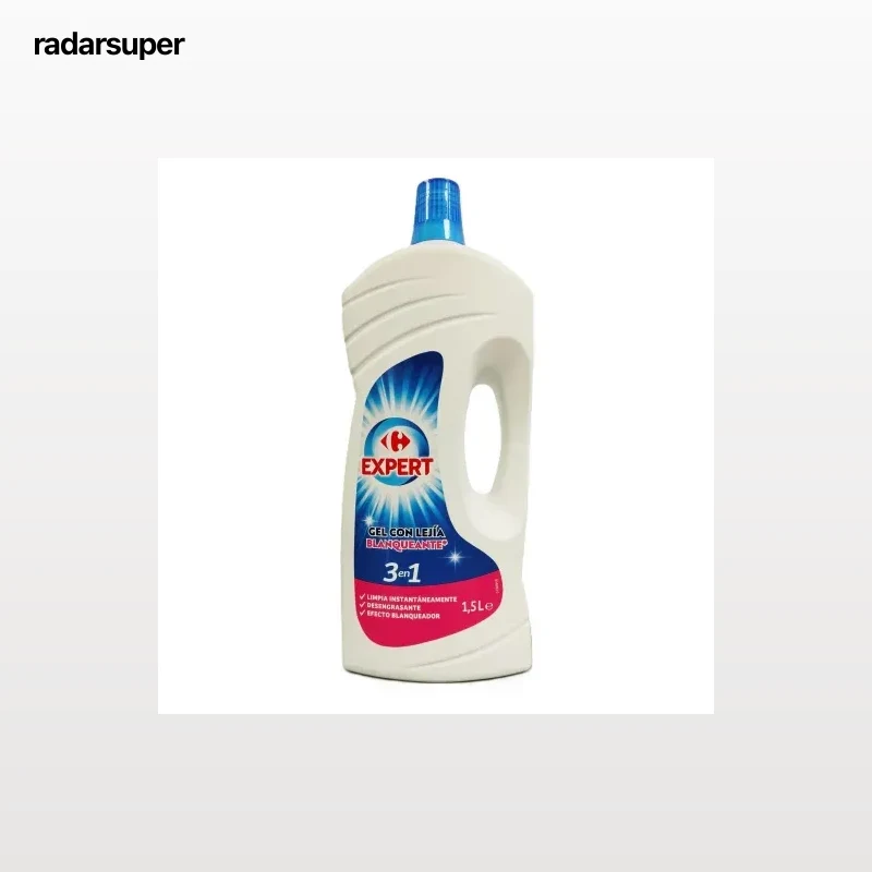 Limpiador en gel con lejía blanqueante 3 en 1 Carrefour Expert 1,5 l.