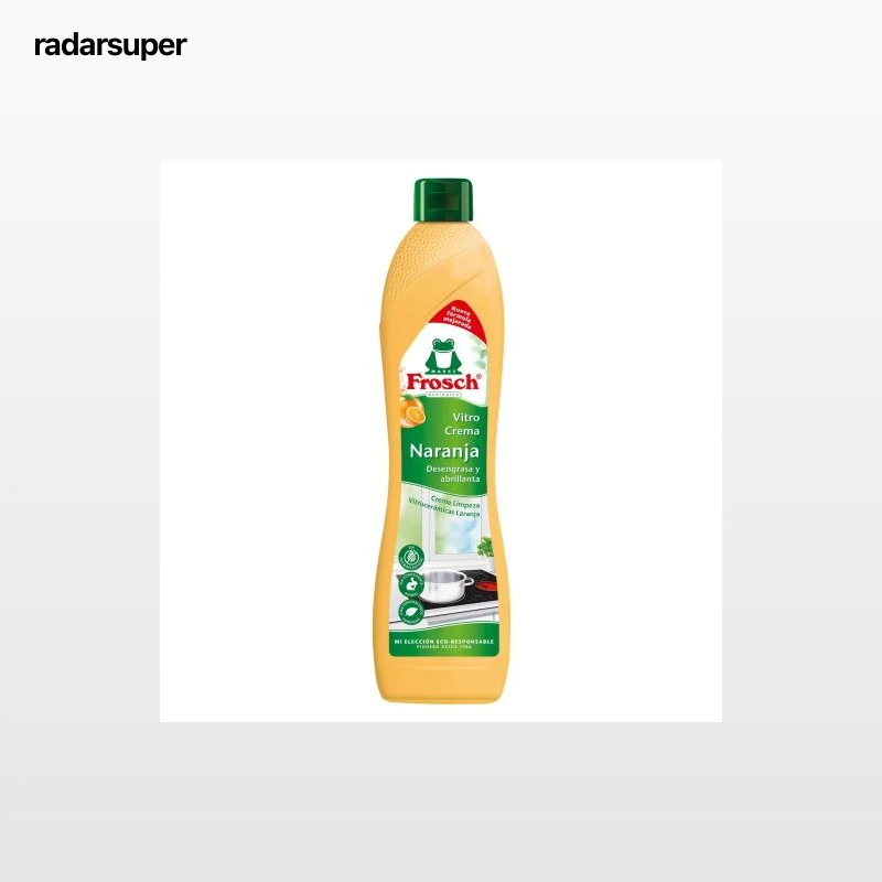 Limpiador vitrocerámicas en crema naranja ecológico Frosch 500 ml.