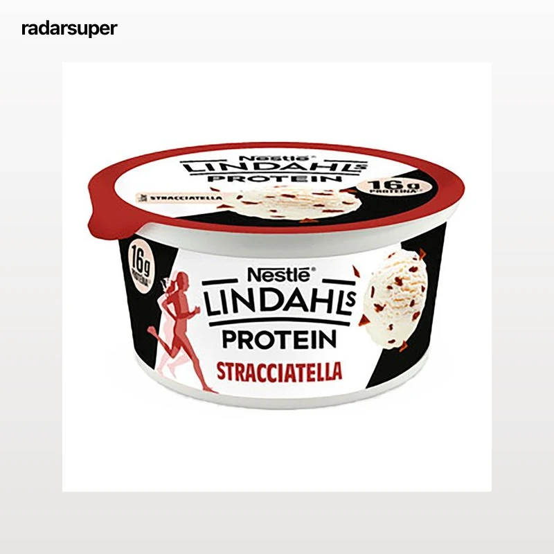 LINDAHLS Especialidad de queso fresco desnatado y preparado de stracciatella Pro+ de Nestle 160 g.