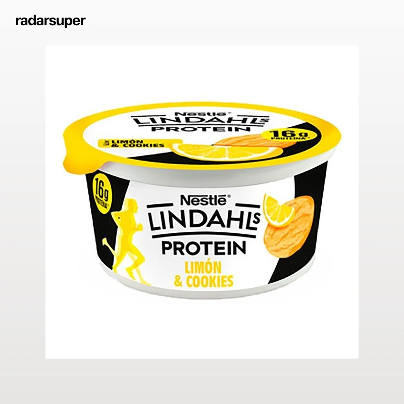 LINDAHLS Producto lácteo concentrado con alto contenido en proteínas y sabor a limón y coolies Pro+ de Nestlé 160 g.