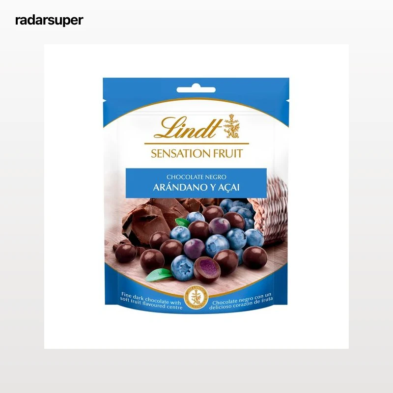 LINDT Bolas de chocolate rellenas de arándanos y açai 150 g.