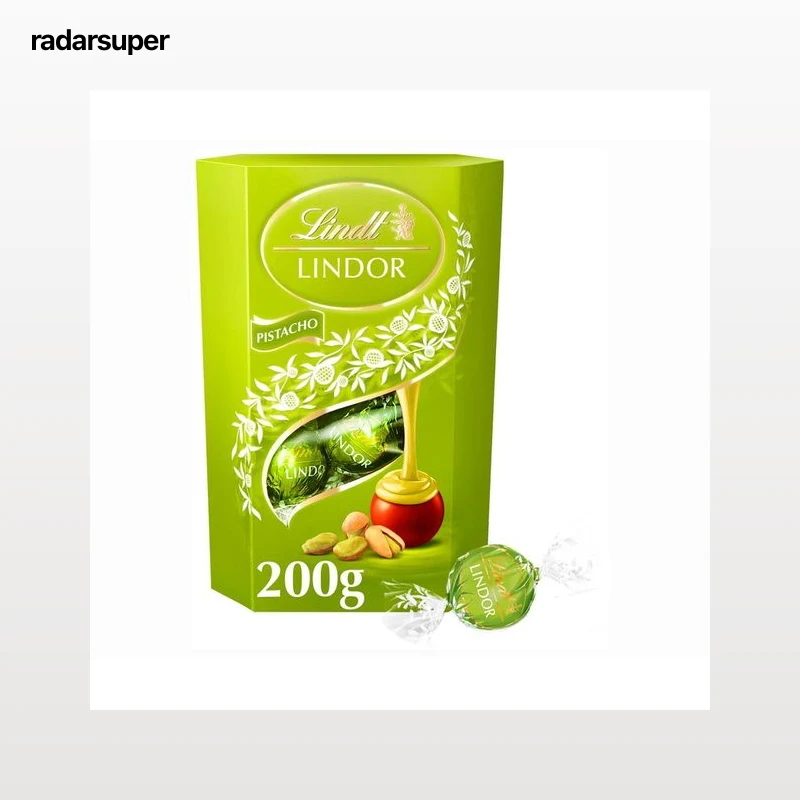 LINDT Bombones lindor pistacho 200 g.