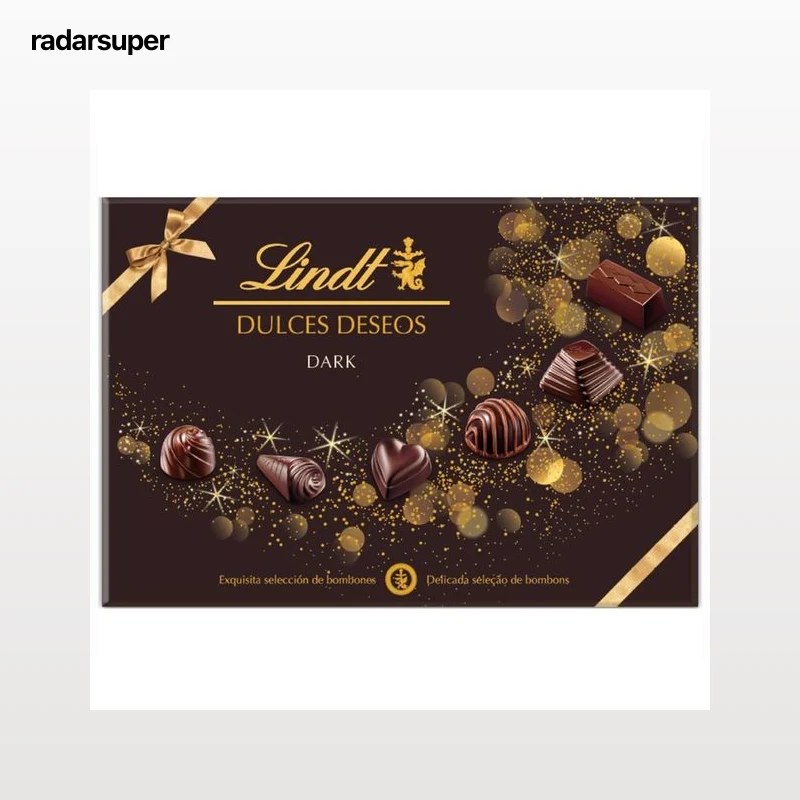 LINDT Caja de bombones dulces deseos dark 336 g.