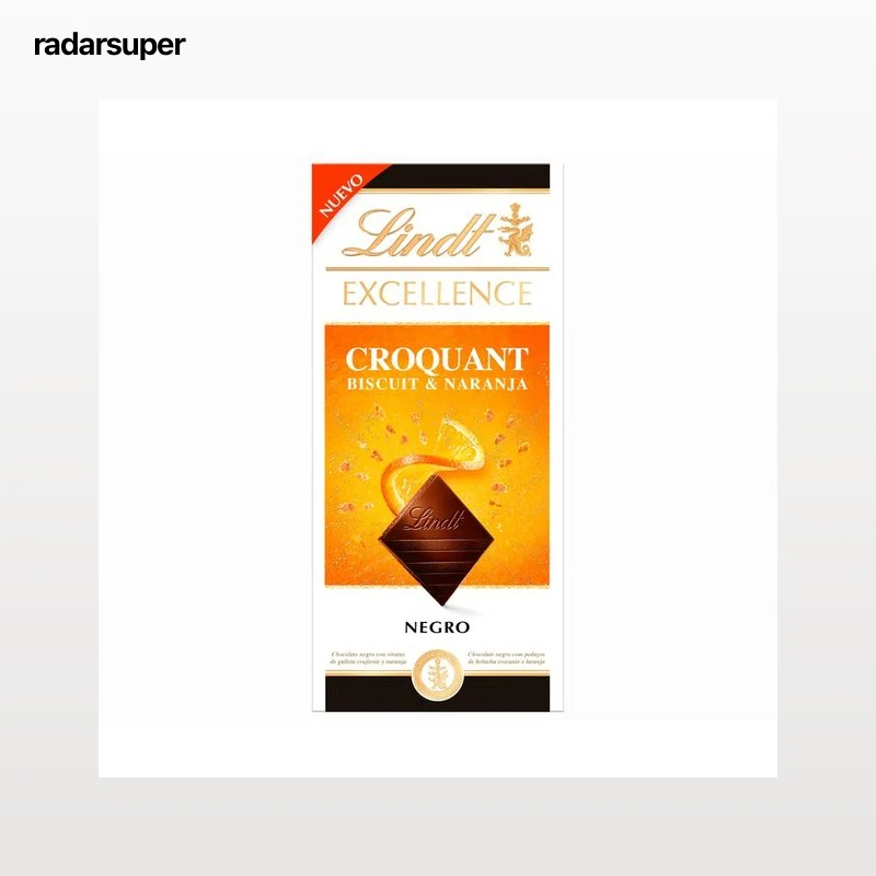 LINDT Chocolate excellence croquant naranja 100 gr.