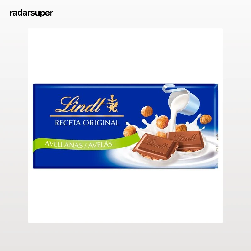 LINDT Chocolate con leche y avellanas 100 g