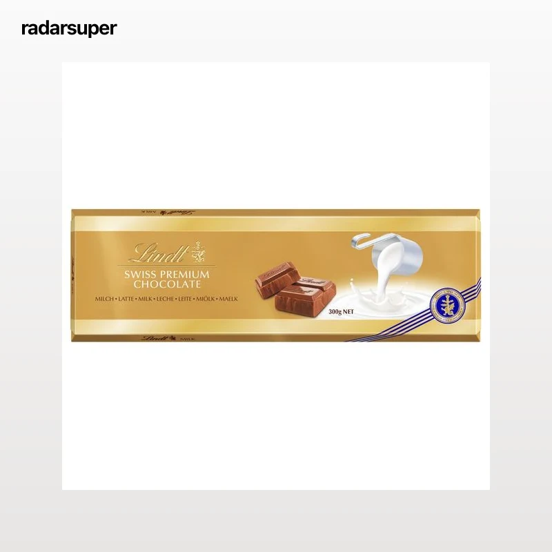 LINDT Chocolate con leche gama oro de 300 g.