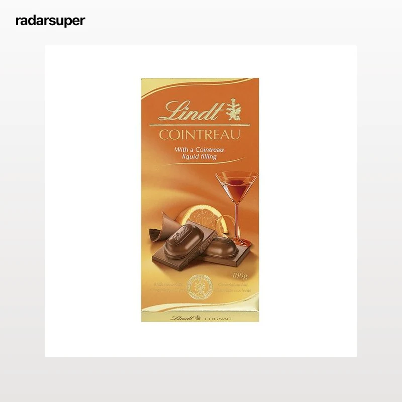 LINDT Chocolate con leche relleno de cointreau 100 g.