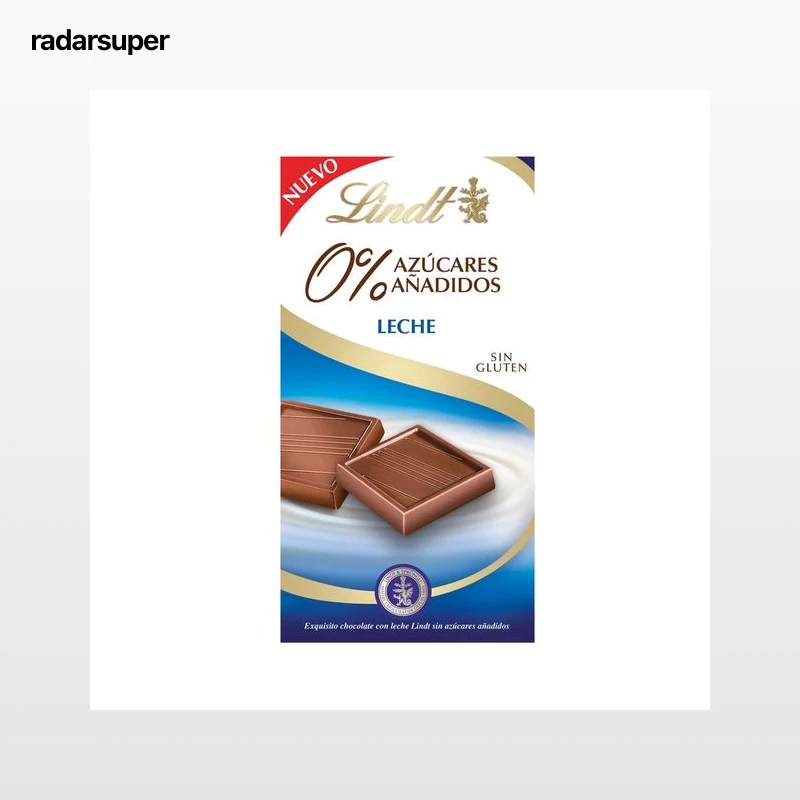 LINDT Chocolate con leche sin azúcares añadidos 100 g.