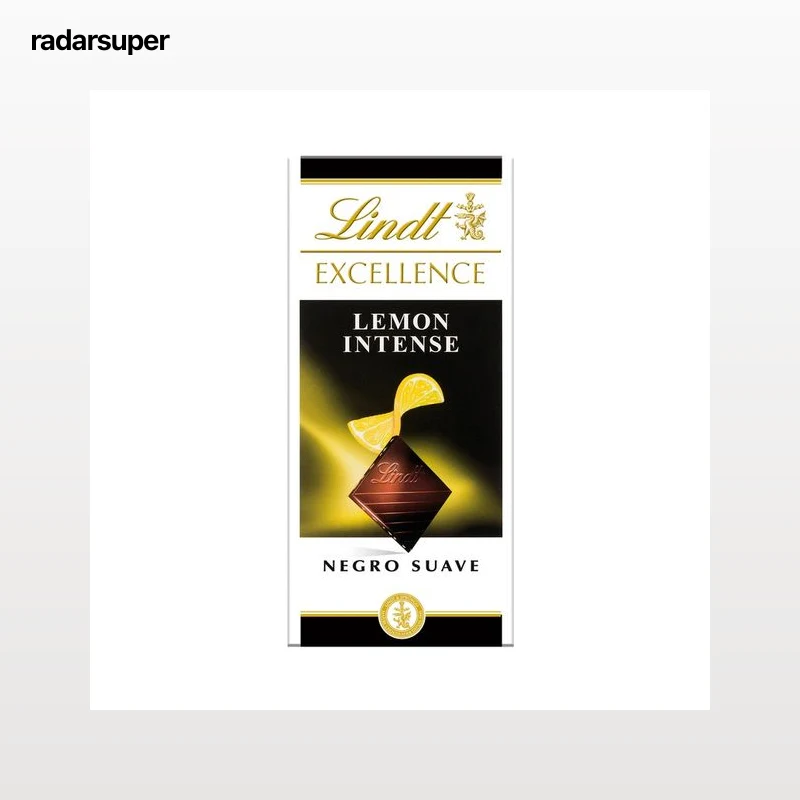 LINDT Chocolate negro (47% cacao) con limón 100 g.