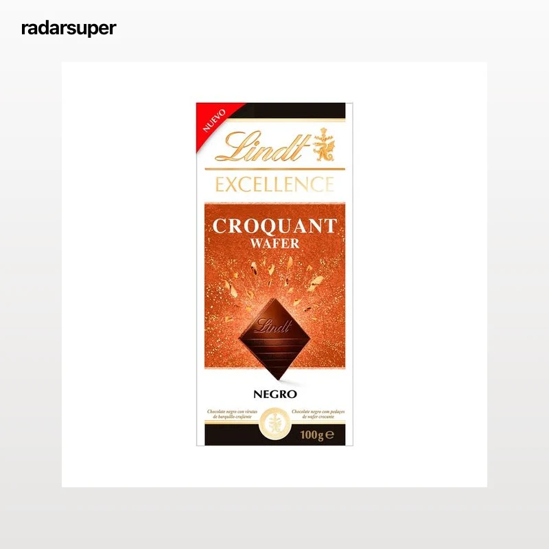 LINDT Chocolate negro excellence croquant wafer 100 g.