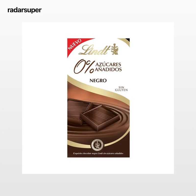 LINDT Chocolate negro sin azúcares añadidos 100 g.