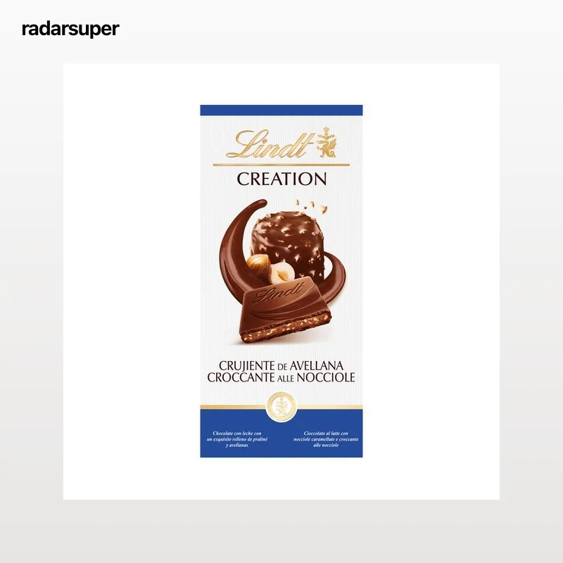 LINDT Creation Chocolate con leche crujiente de avellana 150 g.