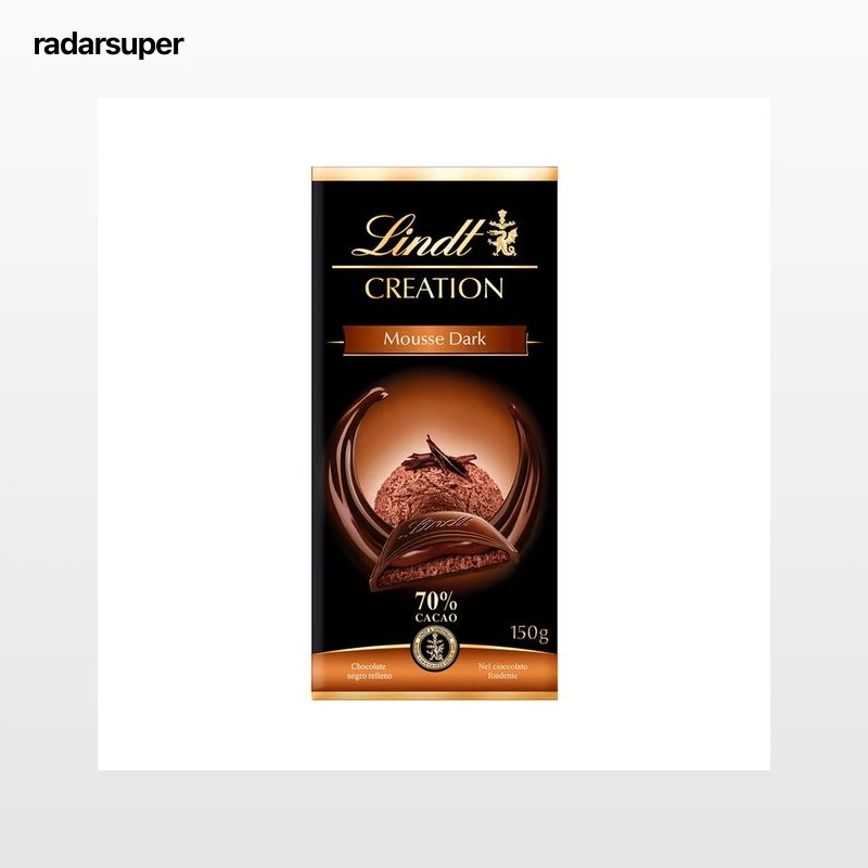 LINDT Creation Chocolate negro relleno de mousse de chocolate negro 150 g.