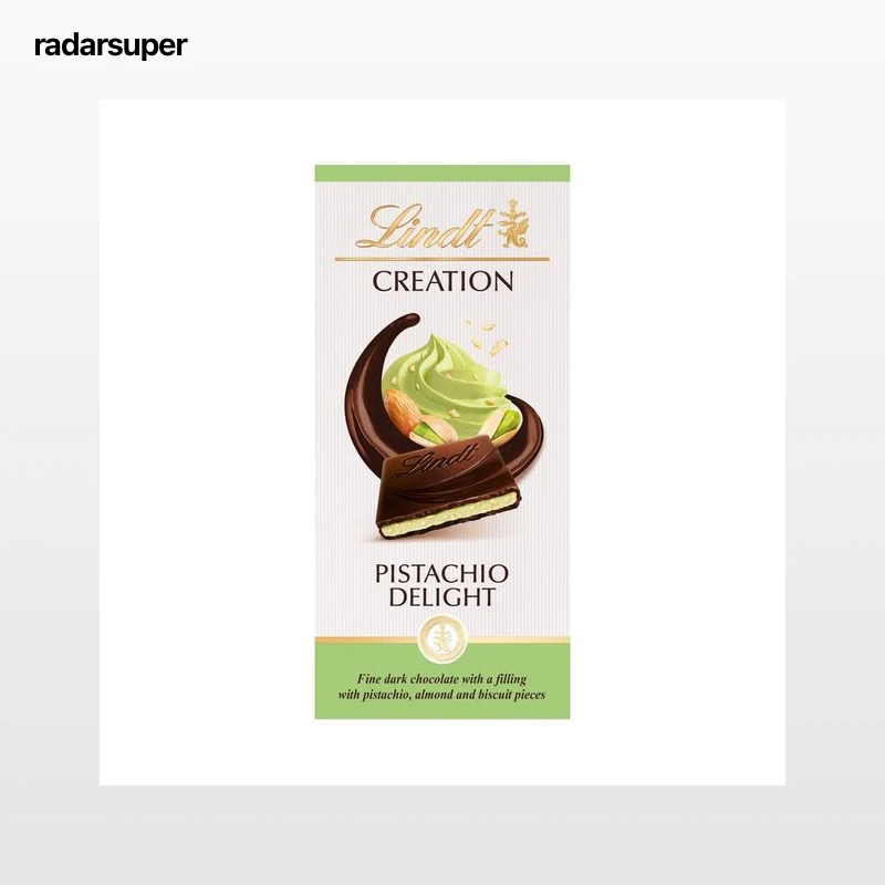 LINDT Creation Chocolate negro relleno de pistacho 150 g.