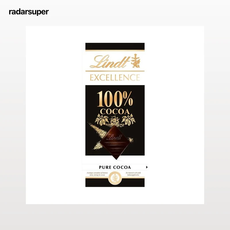 LINDT Excellence Chocolate negro 100 % cacao 50 g.