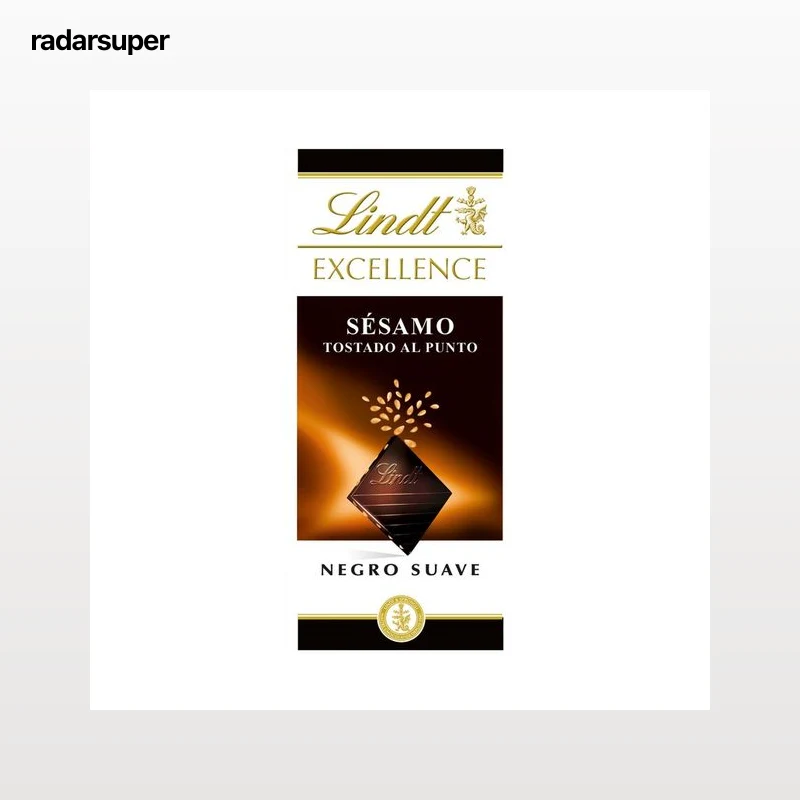 LINDT Excellence Chocolate negro con granos de sésamo tostados al punto 100 g.