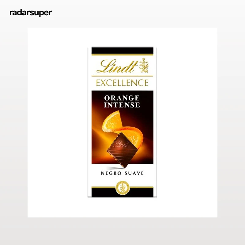 LINDT Excellence Chocolate negro con naranja y almendras 100 g.