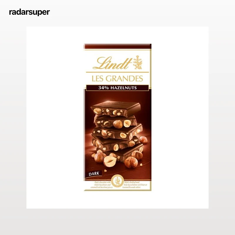 LINDT Les Grandes Tableta de chocolate negro con avellanas 150 g.