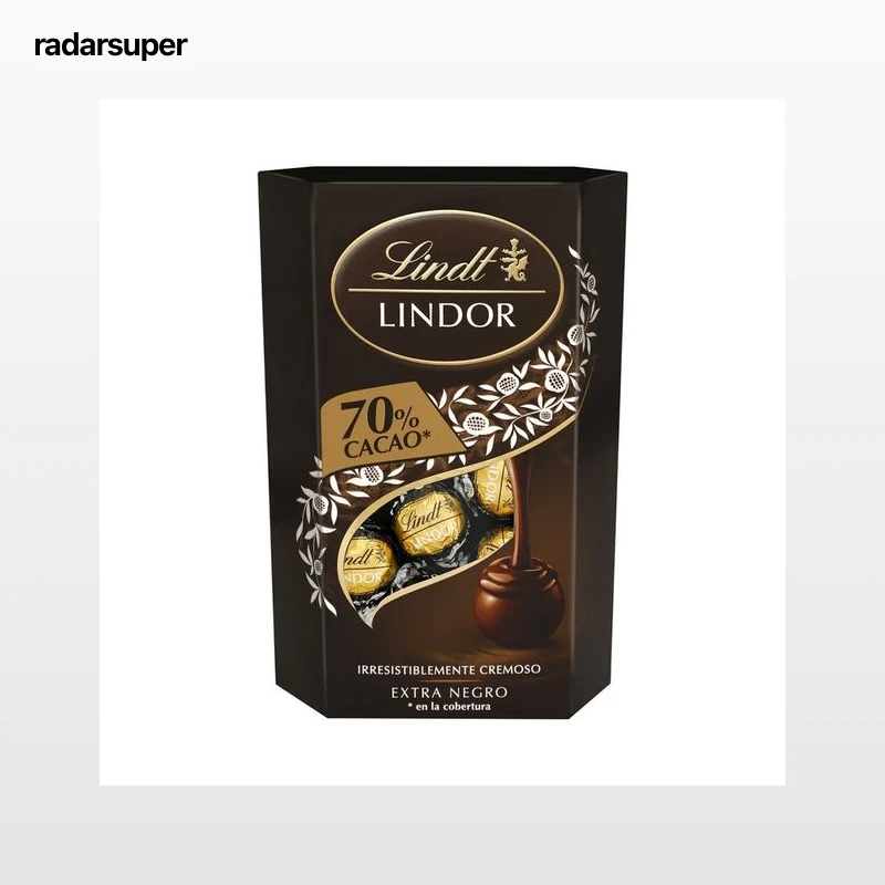 LINDT Lindor Bombones chocolate negro 70% cacao 200 g.