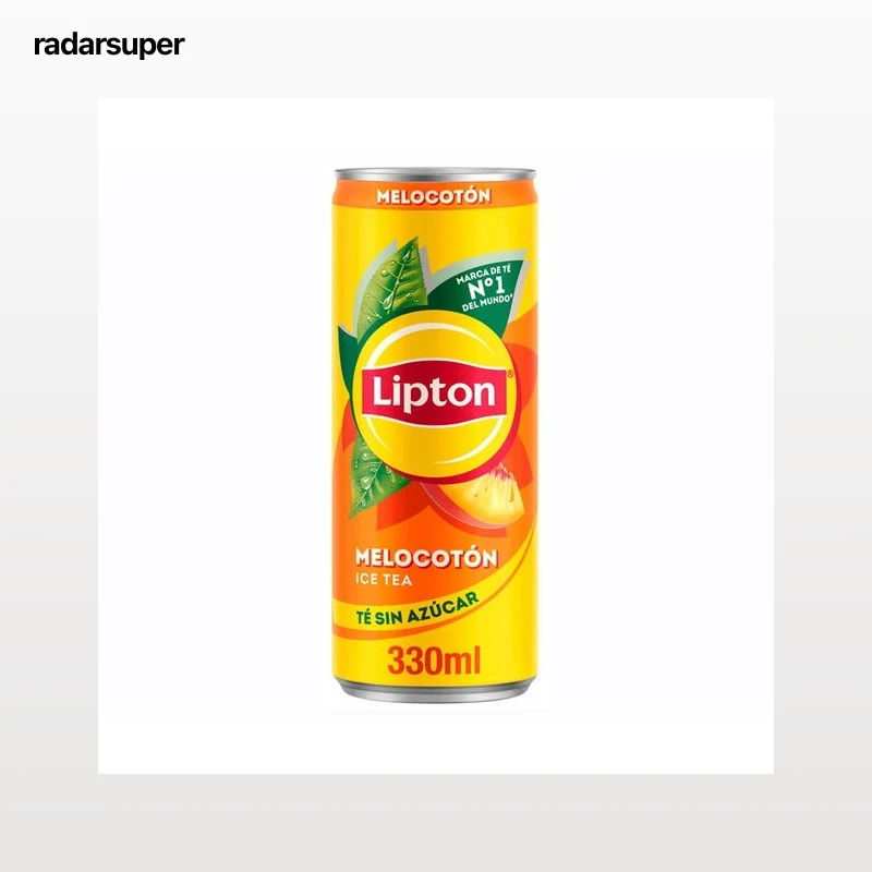 LIPTON Bebida de te con zumo de melocotón lata 330 ml.