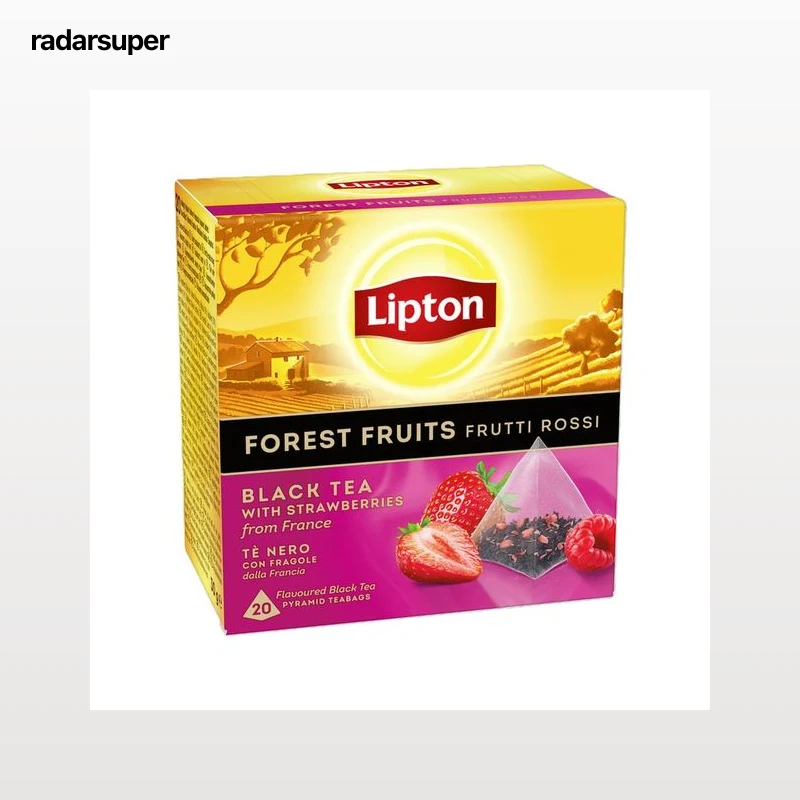 LIPTON Té negro con frutas de frutas del bosque 20 uds. de 1,7 g.