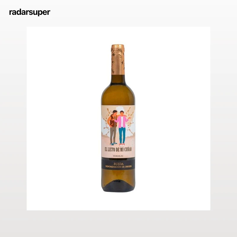 EL LISTO DE MI CUÑADO Vino blanco con D.O. Rueda botella de 75 cl.