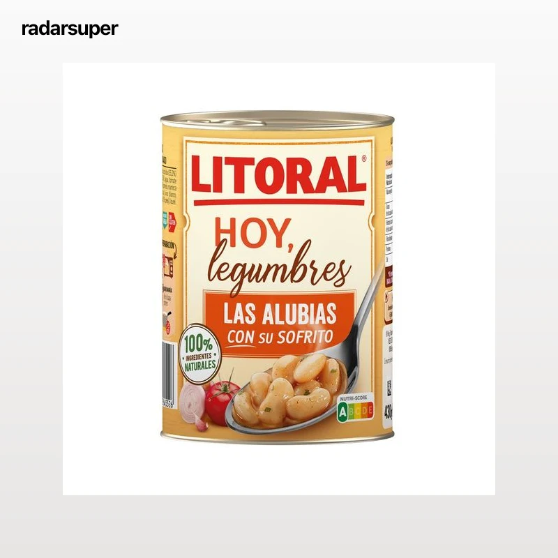 LITORAL Alubias estofadas con ingredientes naturales  430 g.