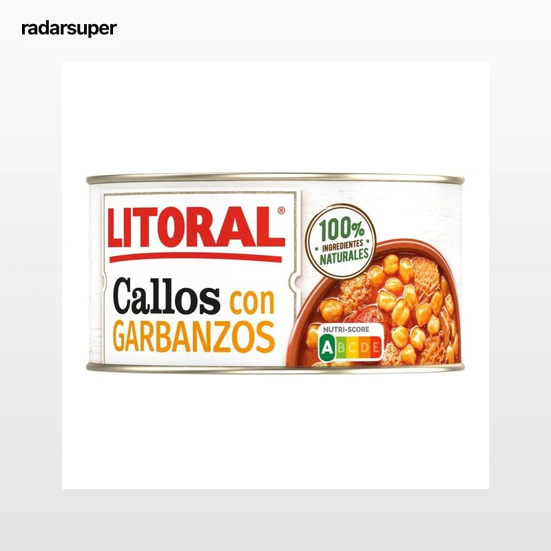 LITORAL Callos con garbanzos lata de 380 g.