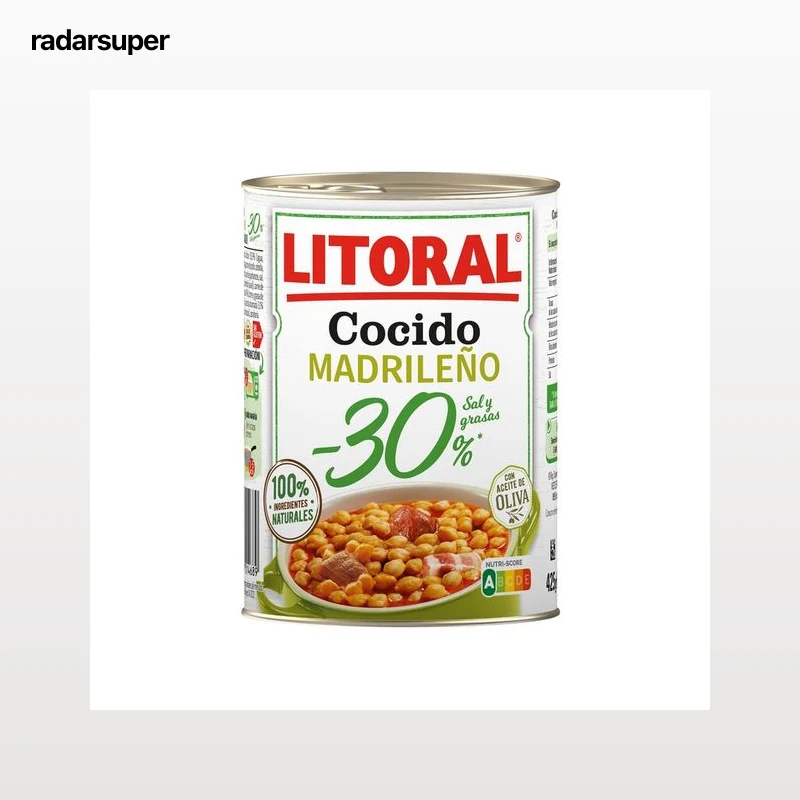 LITORAL Cocido Madrileño - 30 % sal y grasas 425 g.