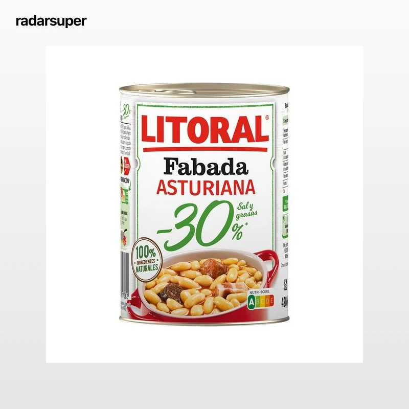LITORAL Fabada Asturiana -30% sal y grasas 420 g.