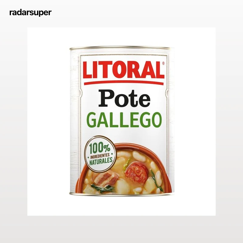 LITORAL Pote Gallego con embutido selecto lata de 430 g.