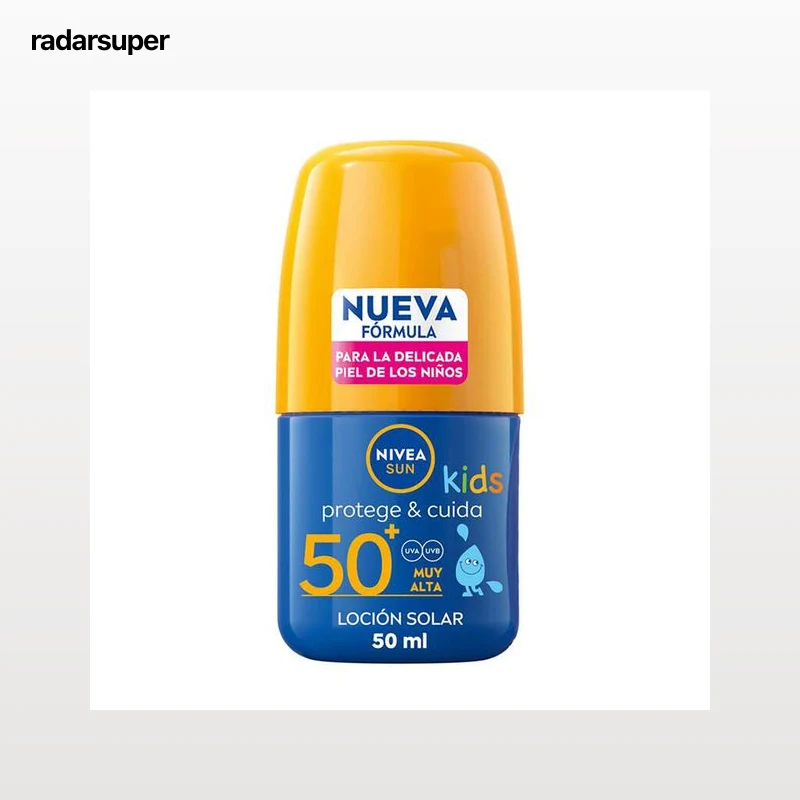 Loción solar roll-on con factor de protección 50 para niños Nivea 50ml