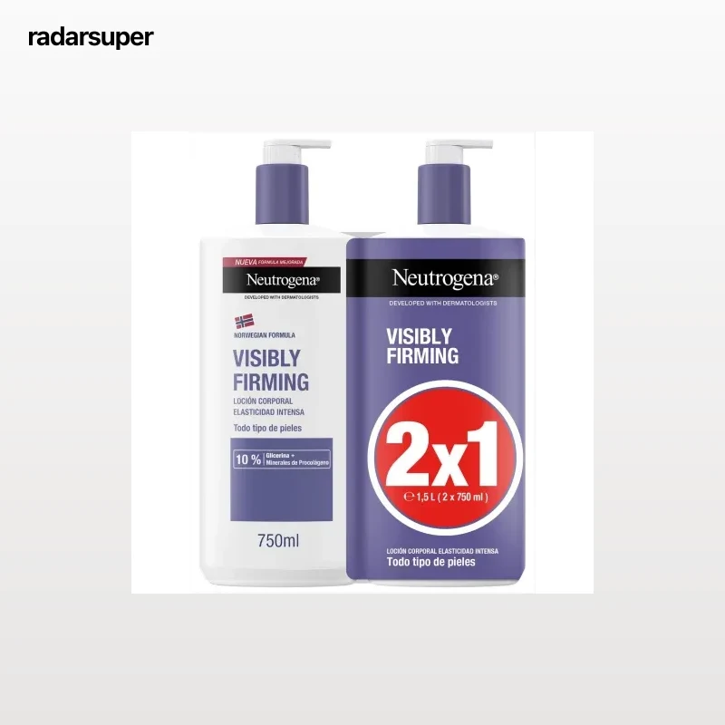 Loción visiblemente reafirmante para todo tipo de pieles Neutrogena 2 unidades de 750 ml.