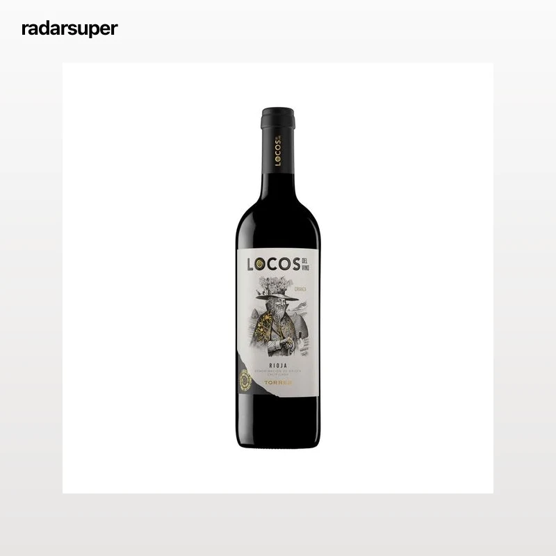 LOCOS DEL VINO Vino tinto crianza con D.O. Ca. Rioja botella 75 cl.