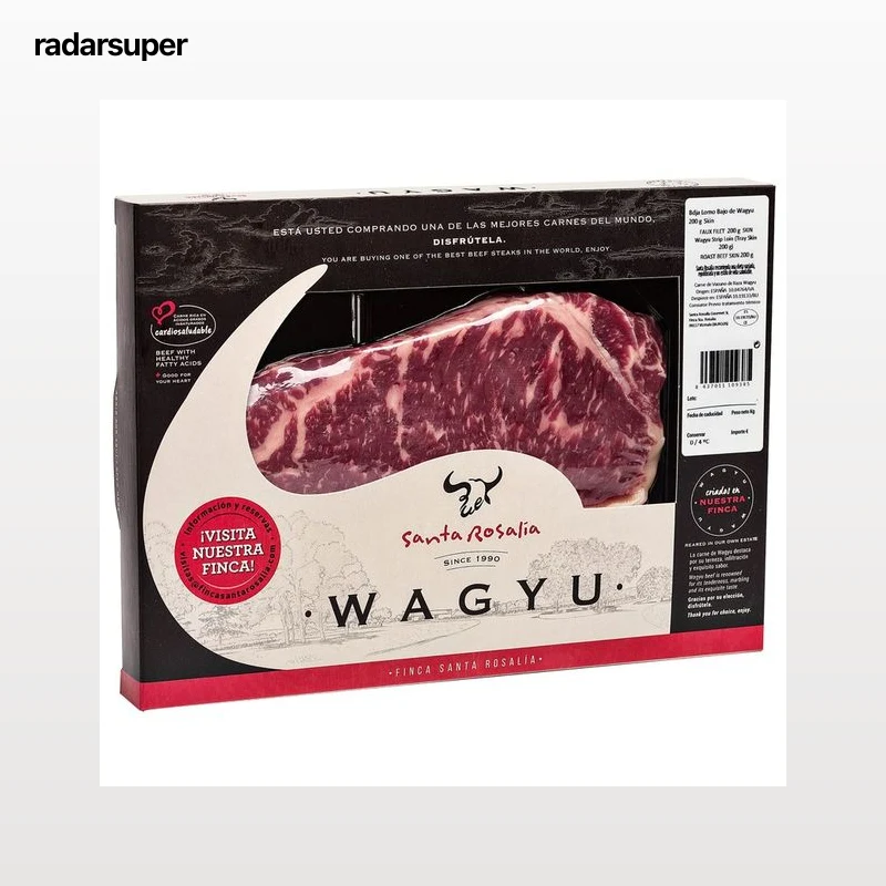 Lomo bajo de vacuno raza Wagyu SANTA ROSALIA 200 g.
