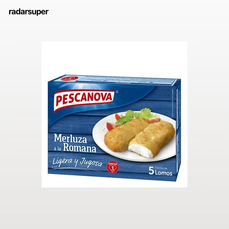 Lomos de merluza a la romana Pescanova 325 g.
