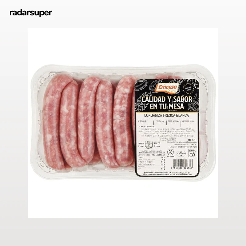 Longaniza blanca fresca Emcesa 700g aproximadamente