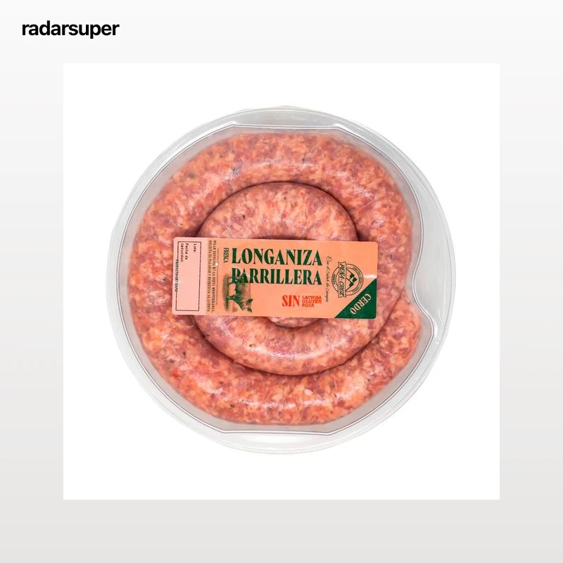 Longaniza parrillera fresca de cerdo, elaborada sin gluten, ni lactosa ni soja PEÑA CRUZ 600 g.