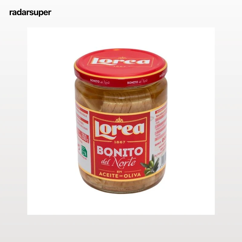 LOREA Bonito del Norte en aceite de oliva (35%), tarro de 260 g.